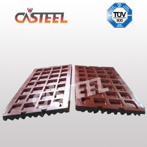 Yifan PE750x parti del frantoio della mascella 1060, piastra della mascella, piastra laterale, cunei